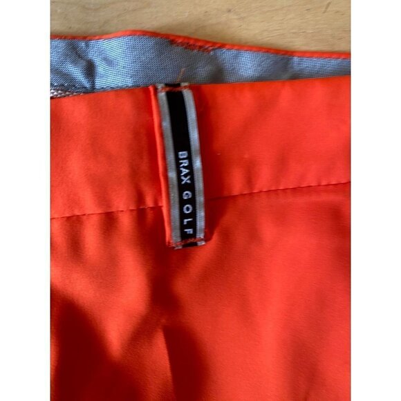 Brax BNWOT "kenan" bright Orange Golf pants sz 40/34 flat front - Picture 5 of 9